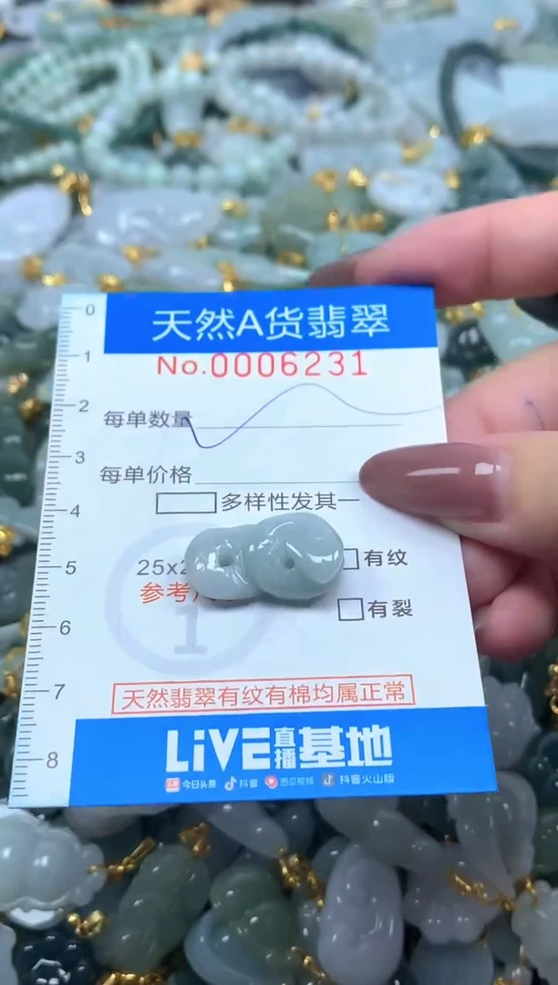 颈饰未镶嵌翡翠净货挂件-6231