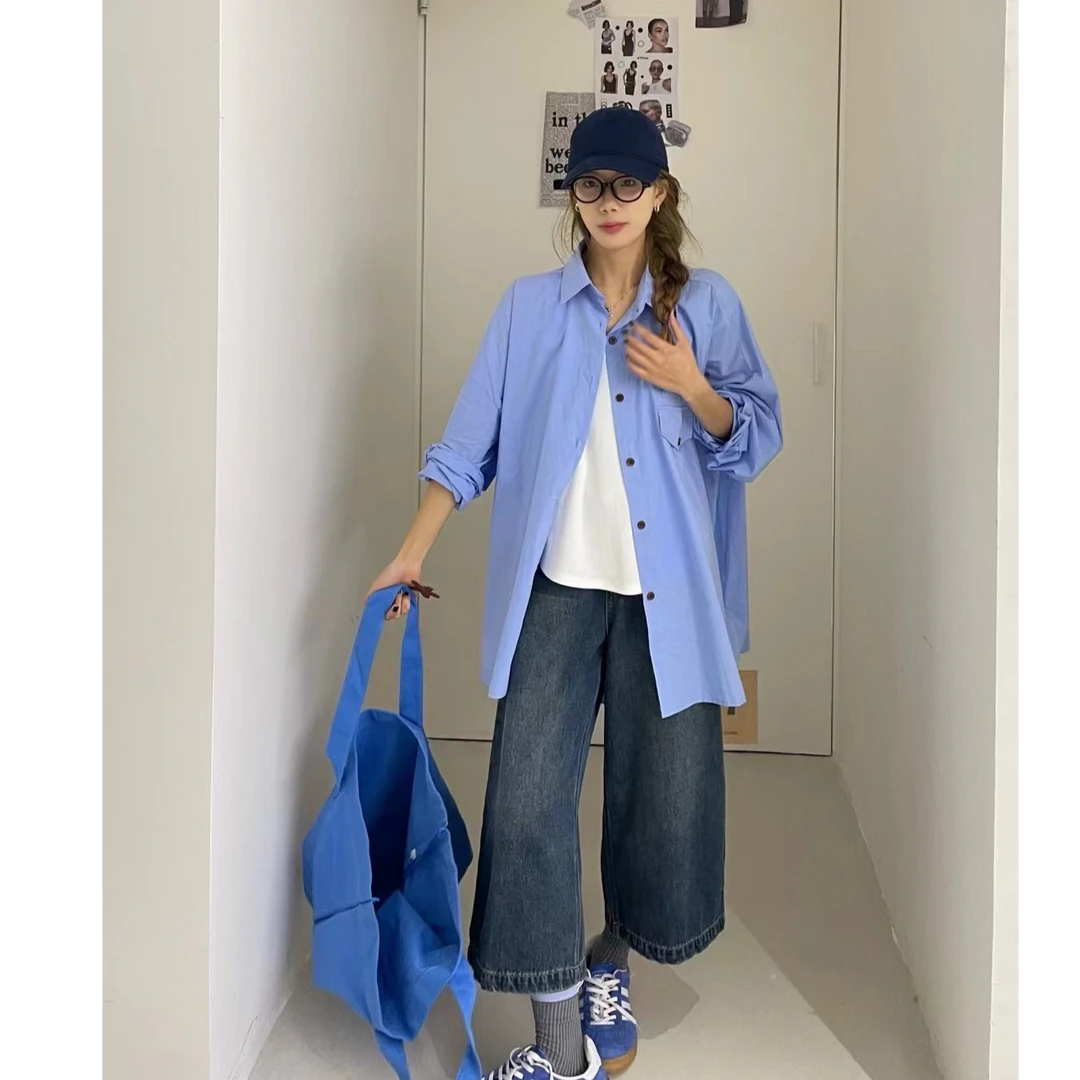 8分阔腿百搭牛仔裤韩版新款时尚