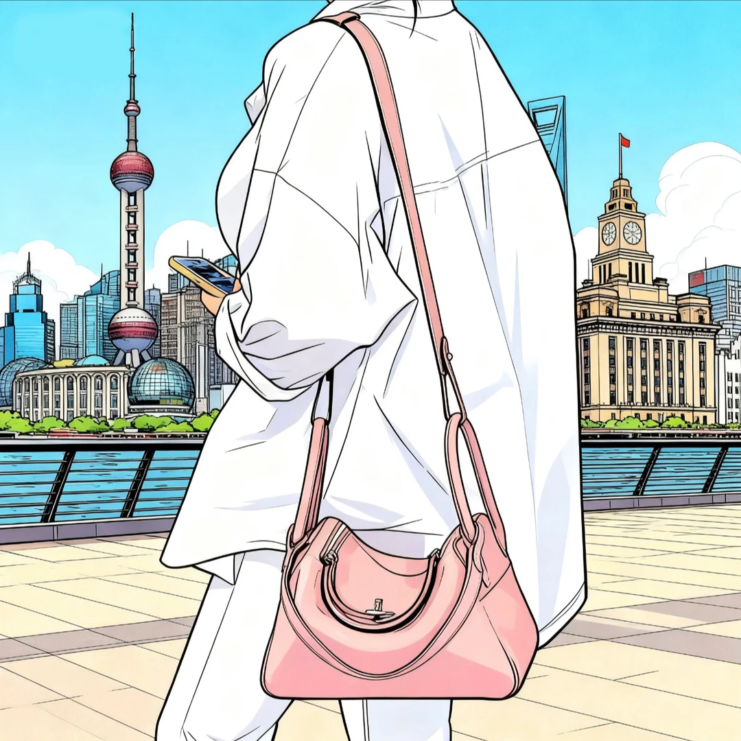 上海悦悦【林迪鹿皮女包】  优雅风 手提女包 30350