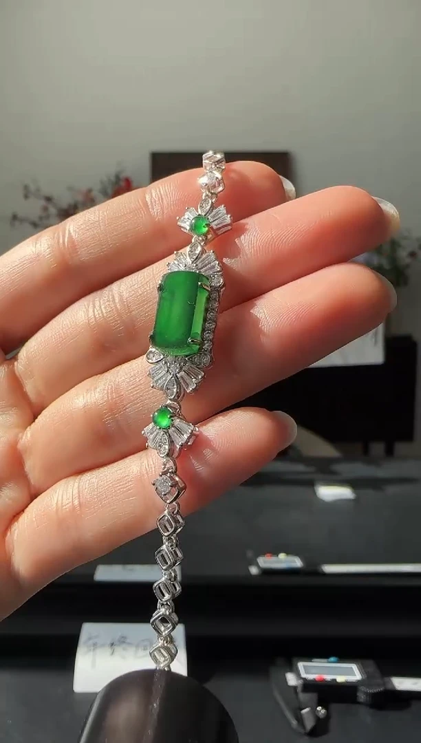 【闪购商品】翡翠手链银S925镶嵌银镶