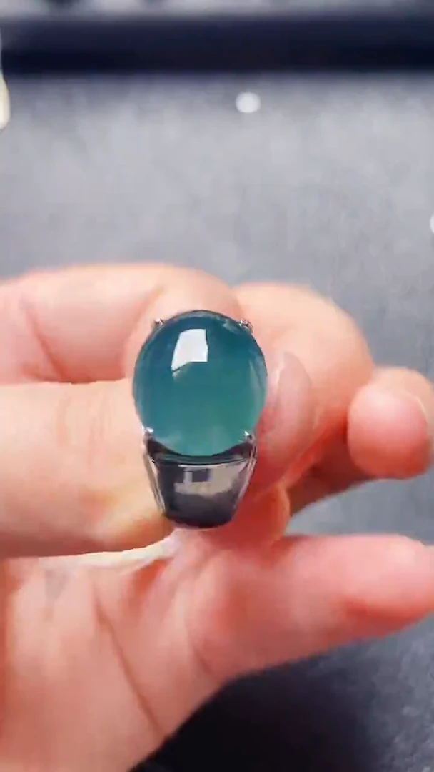 银S925镶嵌戒指翡翠111