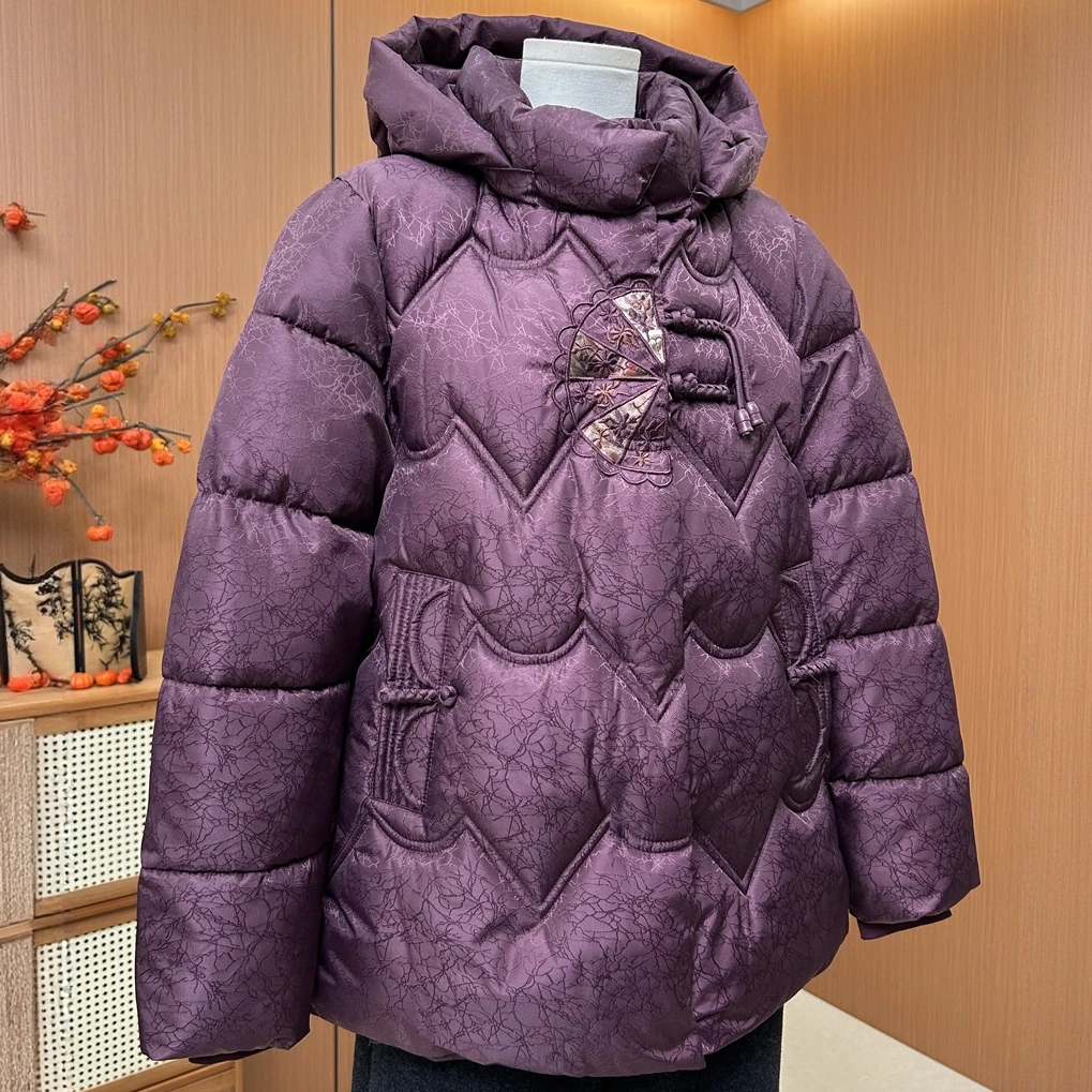 爆款中老年女妈妈装微胖中式棉袄时尚气质显年轻冬季厚款可穿搭