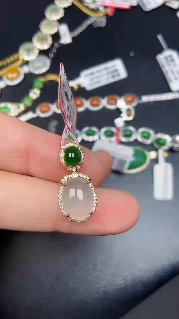 银S925镶嵌戒指翡翠1240