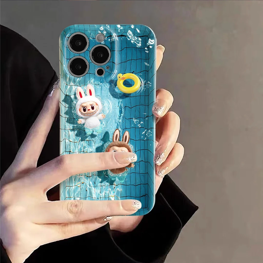 BANCA夏日泳池labu适用苹果16/15菲林手机壳华为P70vivo小米oppo