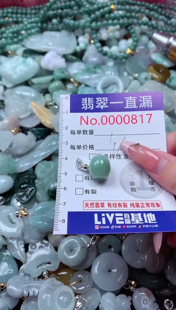 翡翠未镶嵌吊坠(不含链)817