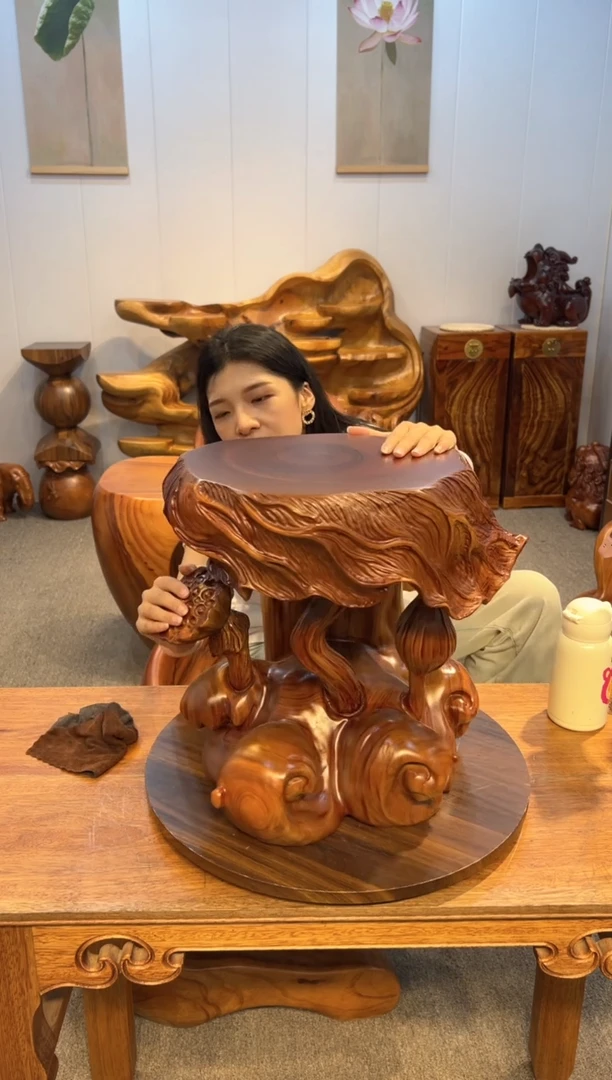 木香樟木创意凳子