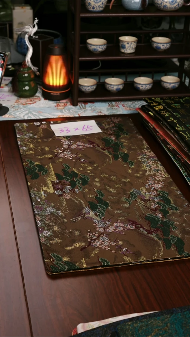 【西阵织世外桃源双面】中国风干泡织锦茶席33*65