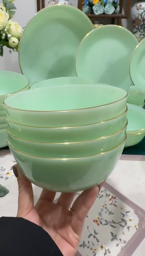 5.5英寸玉瓷碗4个口径13.8厘米