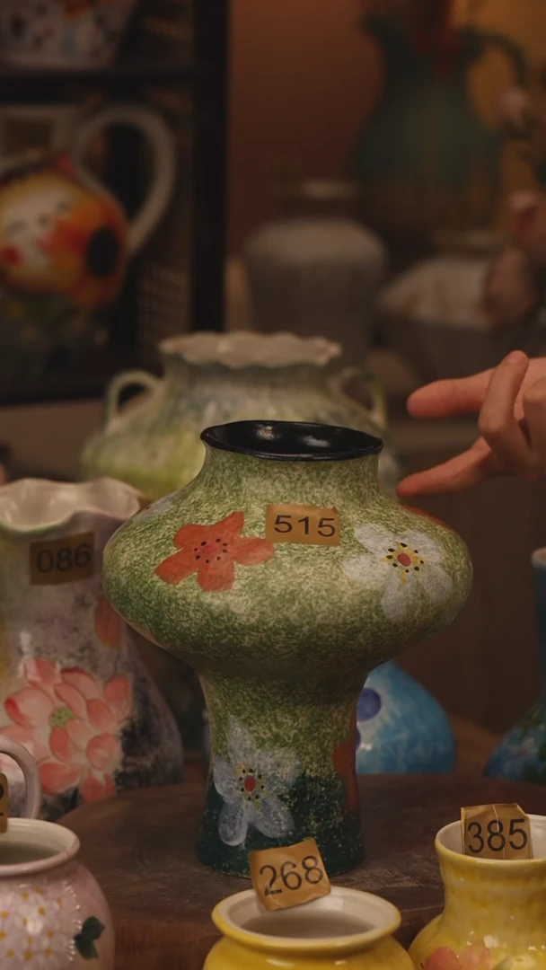陶瓷515景德镇设计师手作花器摆件侘寂风