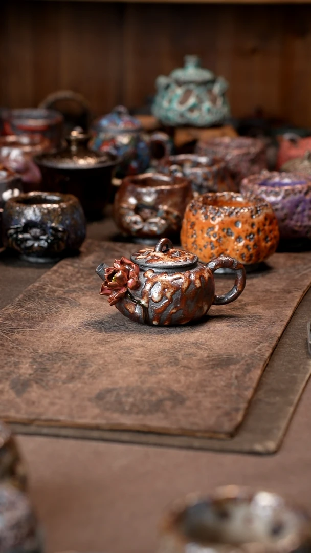 景德镇柴烧志野杯