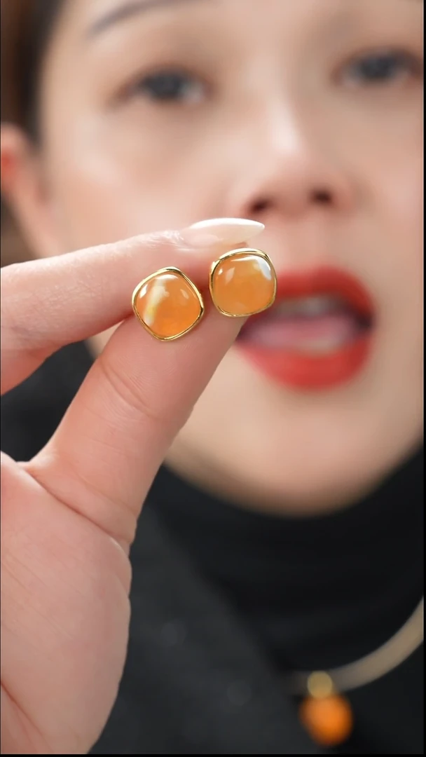 琥珀吊坠(不含链)未镶嵌福利蜜蜡耳饰