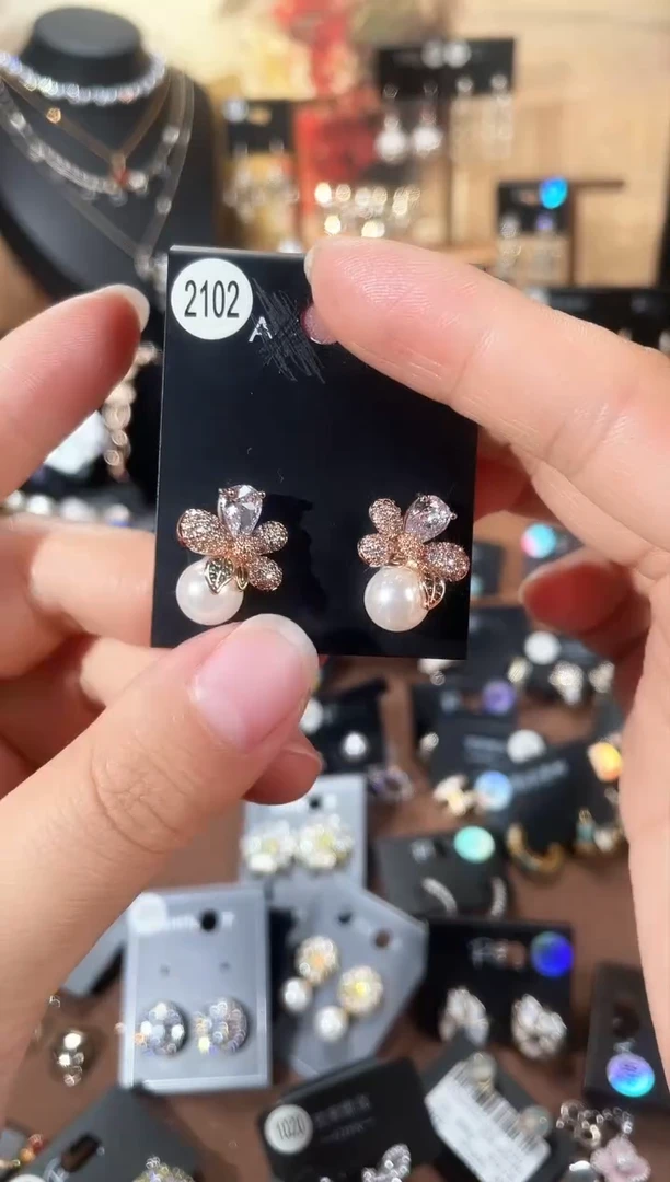 合金925银锆石 豆2102