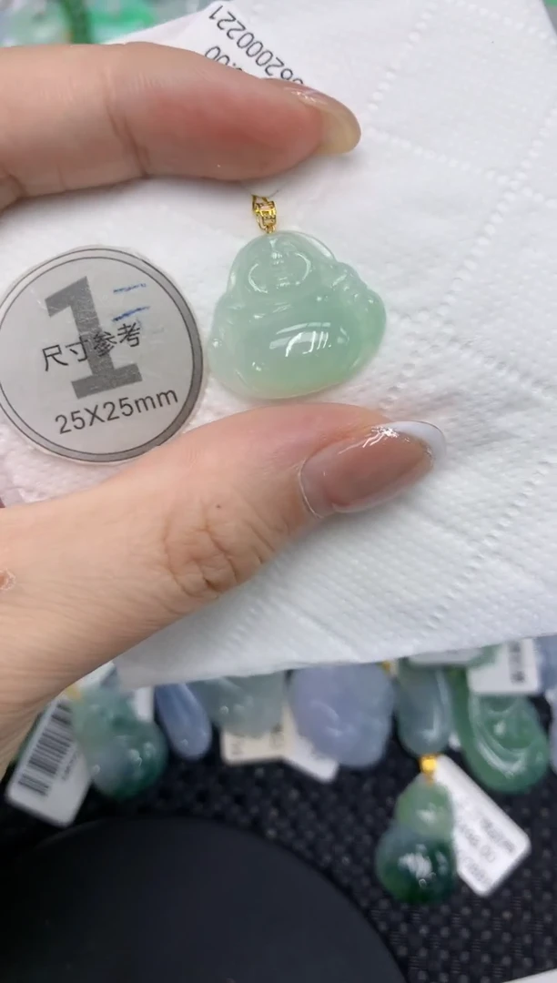 颈饰18K金镶嵌翡翠11111111