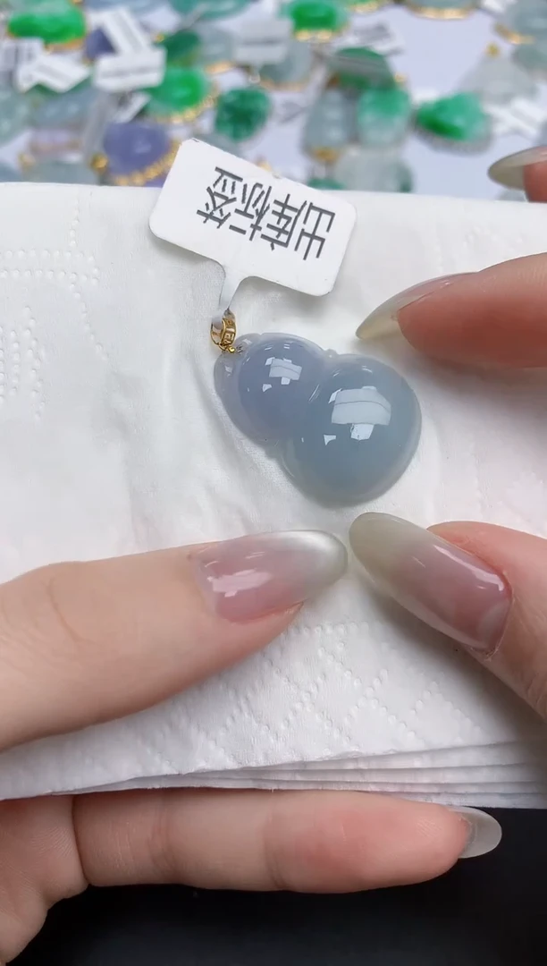 【闪购商品】翡翠颈饰18K金镶嵌天然缅甸翡翠A货