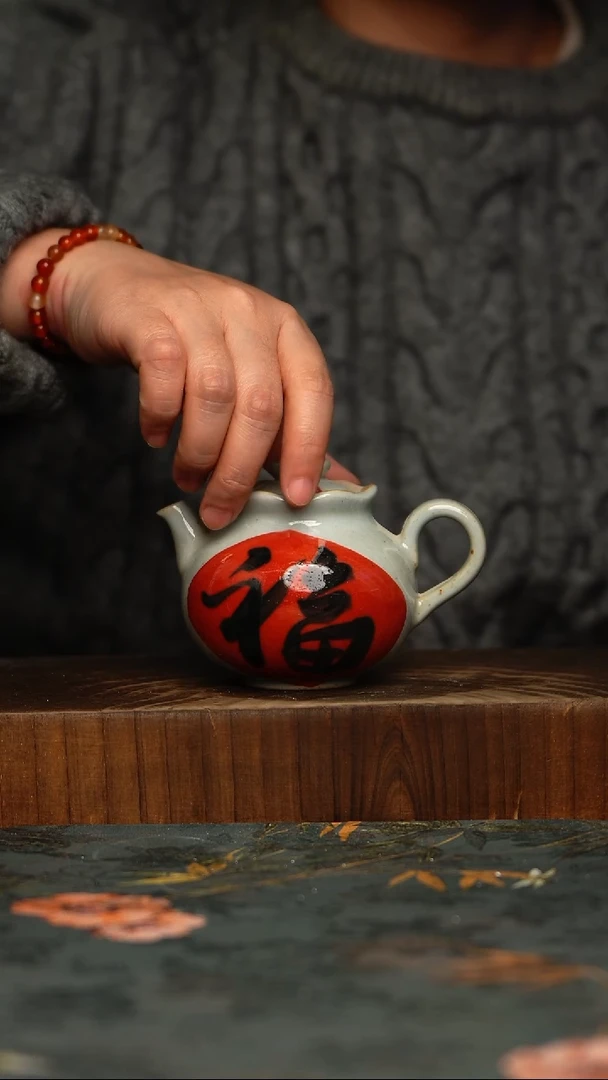 瓷片釉下彩手工手绘同款