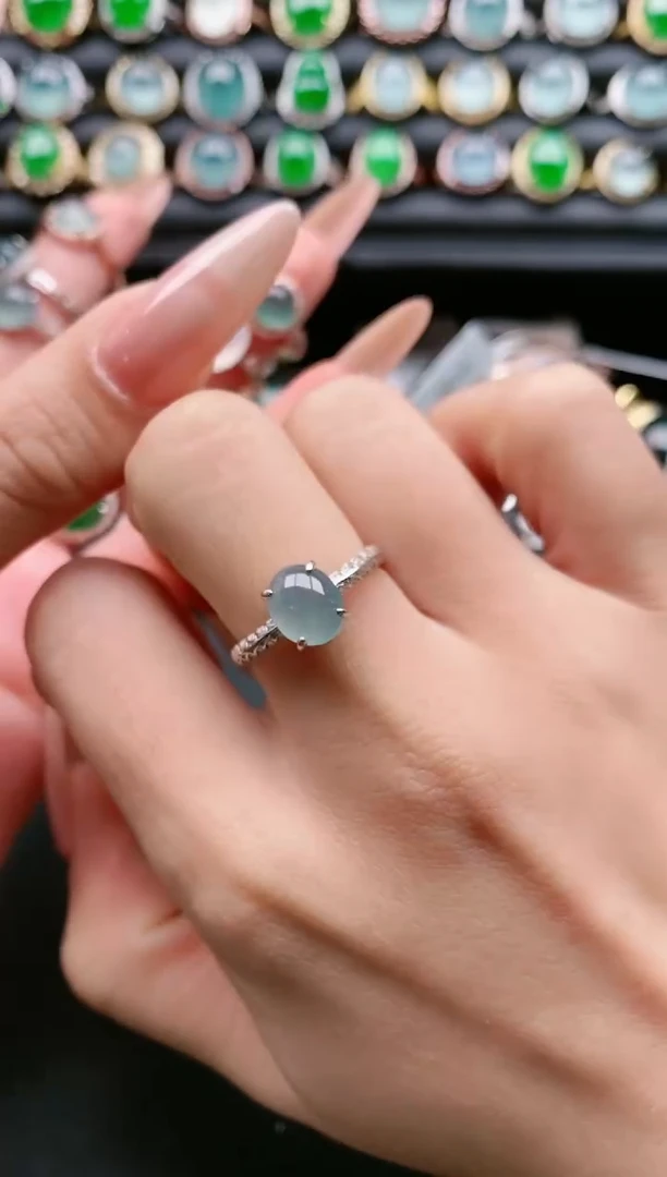 【闪购商品】翡翠戒指银S925镶嵌1111111