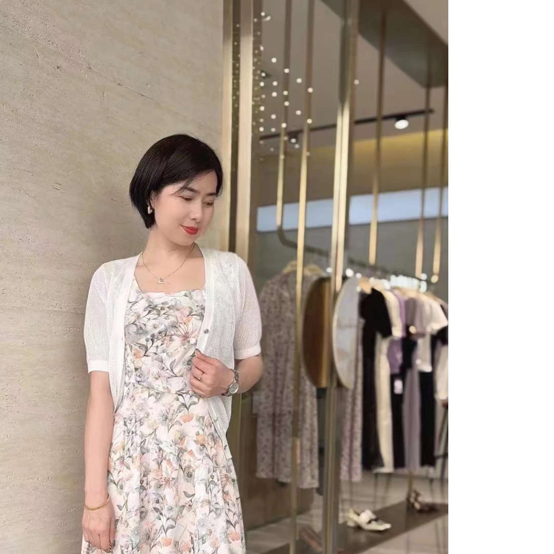 Ditto/迪图镂空百搭针织小开衫677