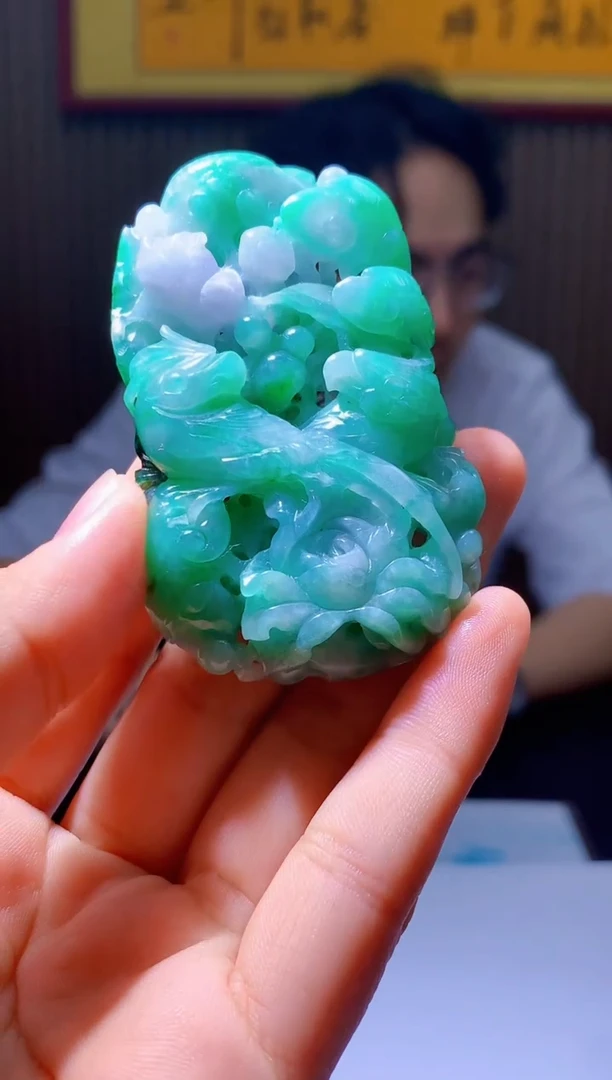 定制翡翠未镶嵌1017hm-毛货挂件75