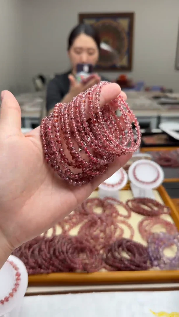 未镶嵌手串水晶彼岸花金草莓 多样性发一