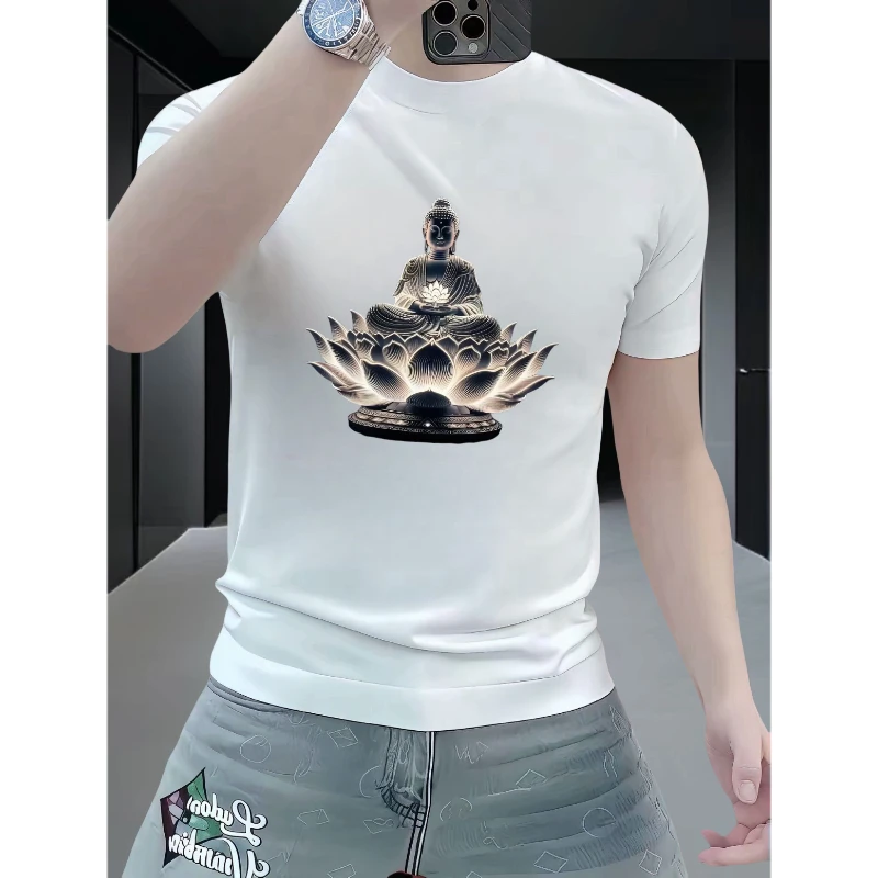 2025新款时尚潮流运动休闲男士百搭微宽松圆领短袖高品质T恤