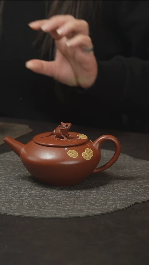 【闪购商品】紫砂茶壶数你有钱朱泥大红袍