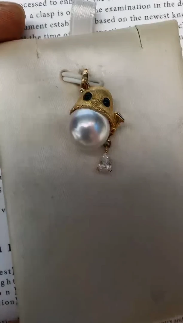 海水珍珠银S925镶嵌颈饰吊坠