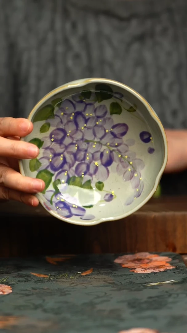 杯釉下彩手工手绘同款陶器