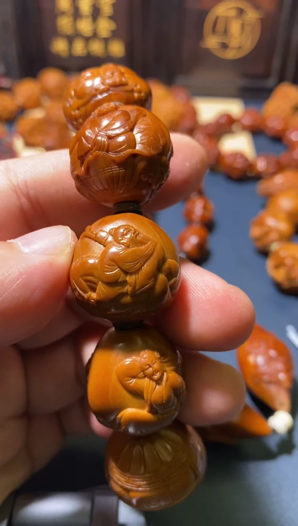 手串/手链橄榄核刘*衡朱小龙2.2铁核风景八仙