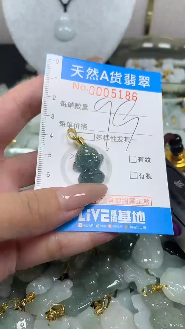 翡翠未镶嵌颈饰净货挂件-5186