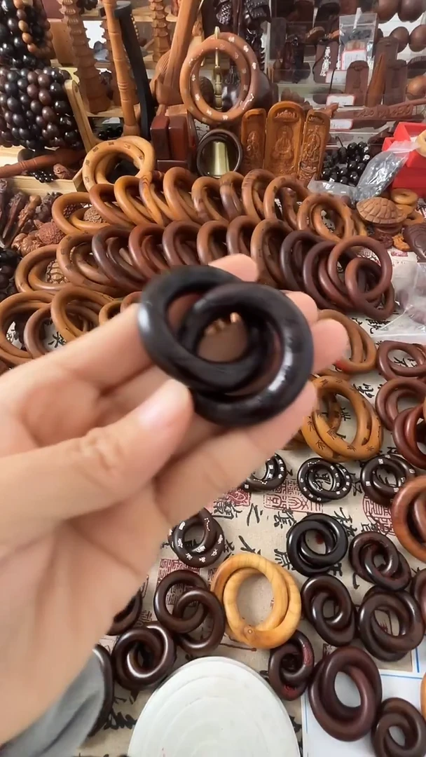 枣木乾坤圈枣木玉华25圈口一物一拍