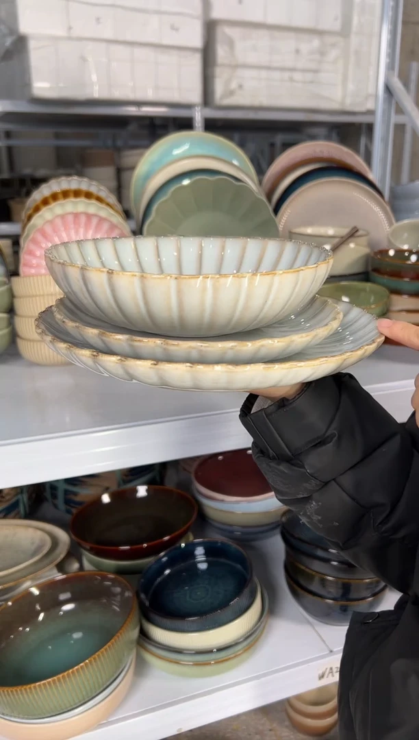 陶瓷外贸尾货瑕疵满20包邮X3 大盘小盘深盘