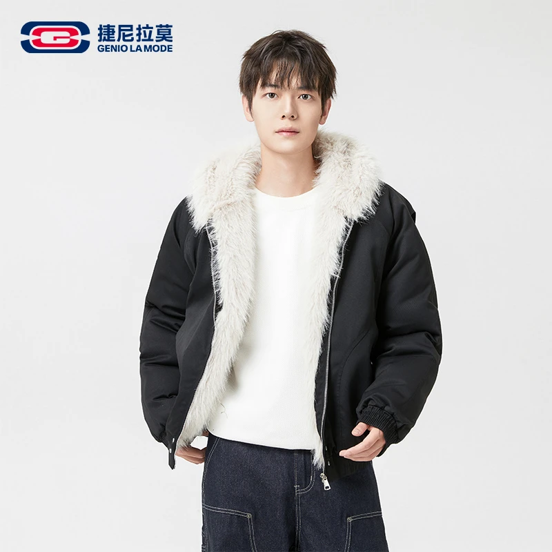 【敖瑞鹏代言】情侣座山雕棉衣美式潮流休闲毛领连帽棉服男女同款