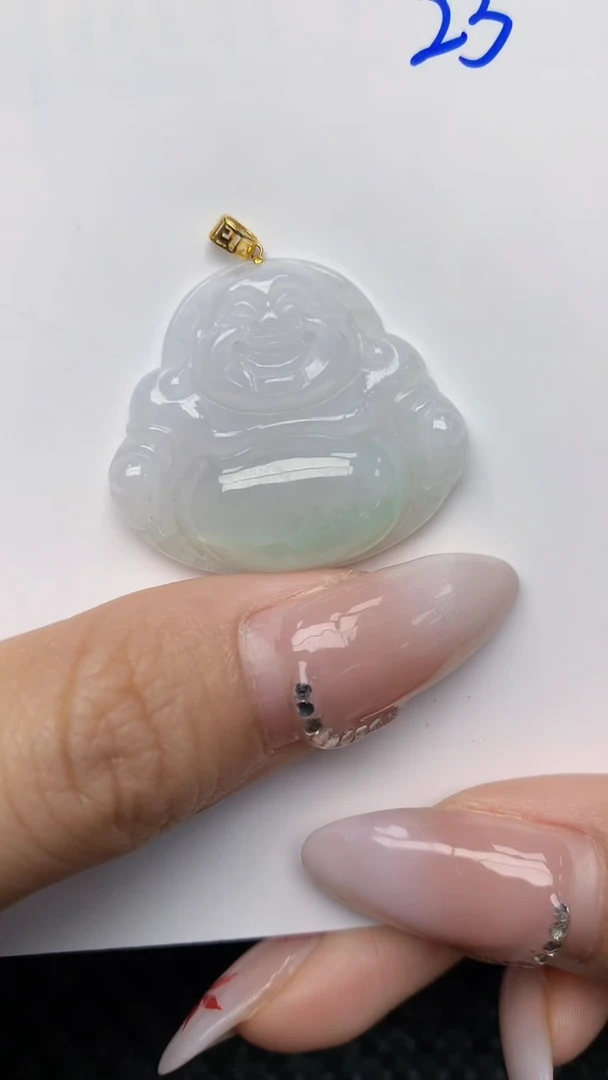 【闪购商品】翡翠颈饰18K金镶嵌天然翡翠A货