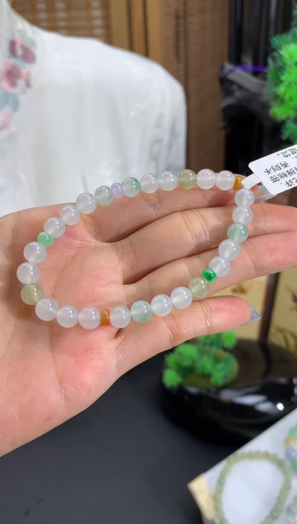 未镶嵌手串翡翠卡6.5mm