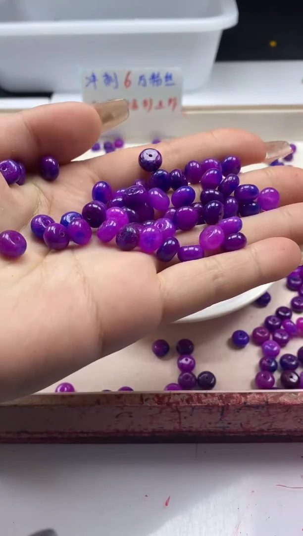 【闪购商品】玛瑙/玉髓颈饰未镶嵌w2193舒俱来算盘8*5mm*50颗