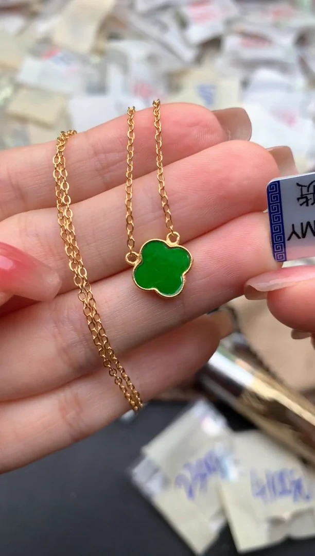 银S925镶嵌挂件翡翠一