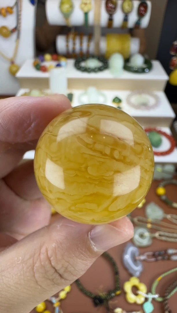 未镶嵌蜜蜡裸石蜜蜡大单珠32.7mm