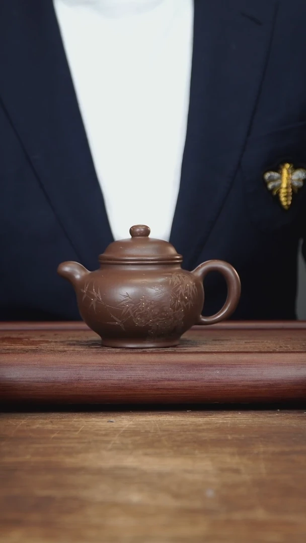 【闪购商品】紫砂茶壶240ml 道洪掇只 紫泥