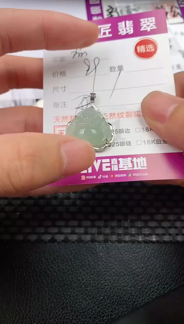 翡翠银S925镶嵌颈饰·