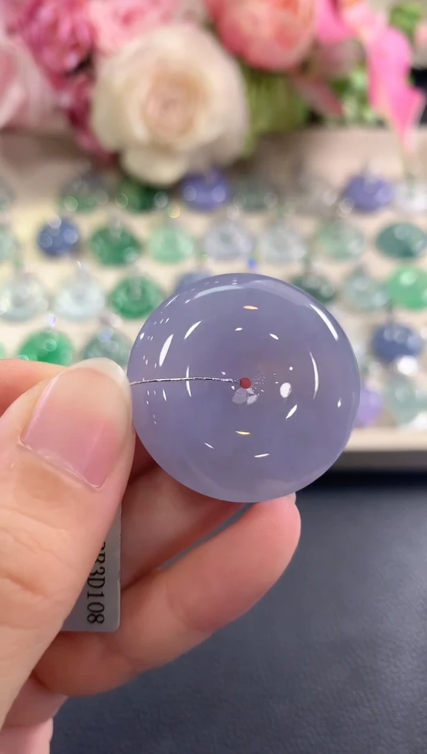 吊坠(不含链)未镶嵌翡翠b49紫货有色差