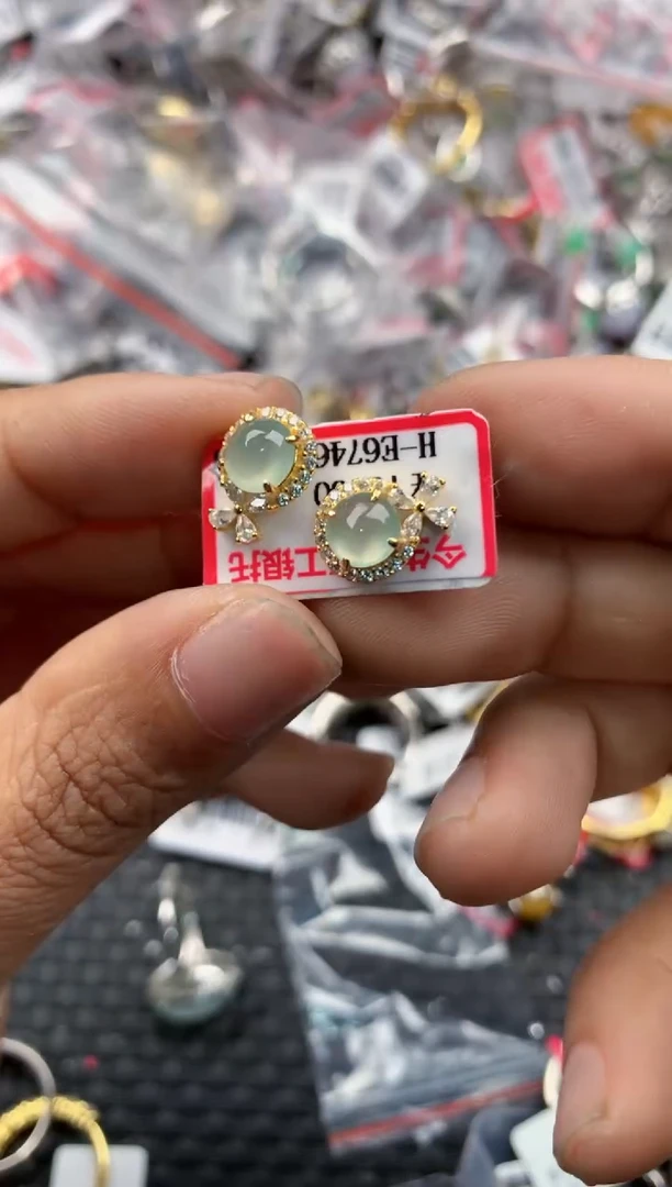 银S925镶嵌戒指翡翠11              10