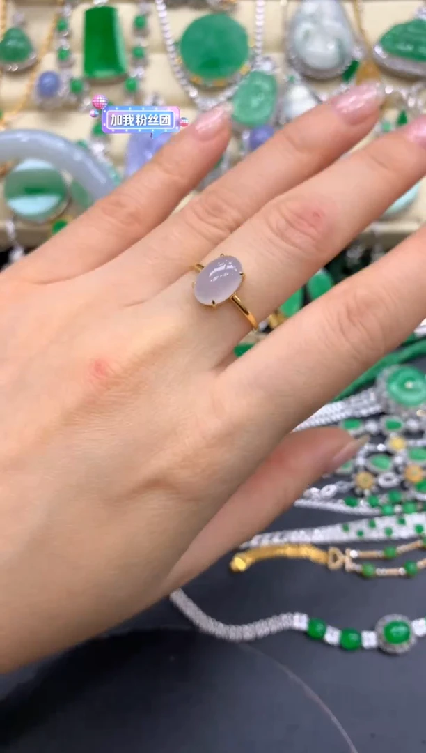 【闪购商品】翡翠戒指18K金镶嵌26-中国好珍宝
