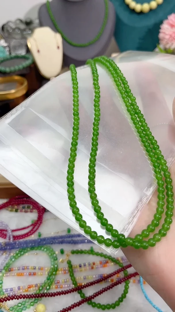 【闪购商品】和田玉（碧玉）颈饰银S925镶嵌圆99