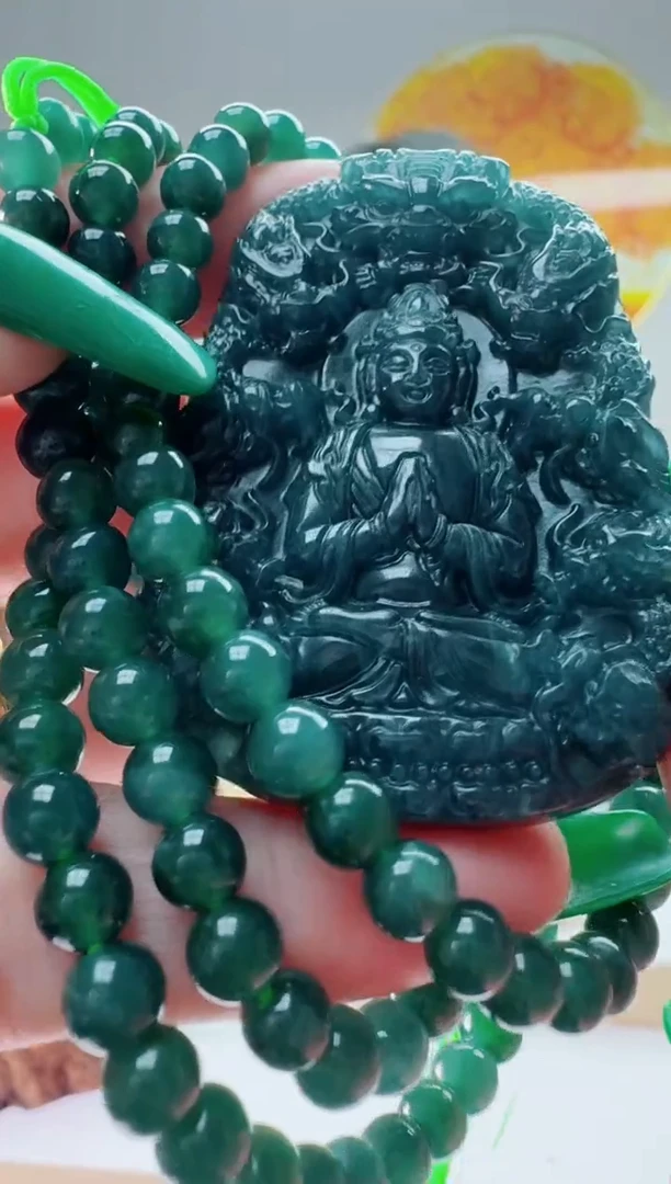 翡翠未镶嵌颈饰多样性随机发其一