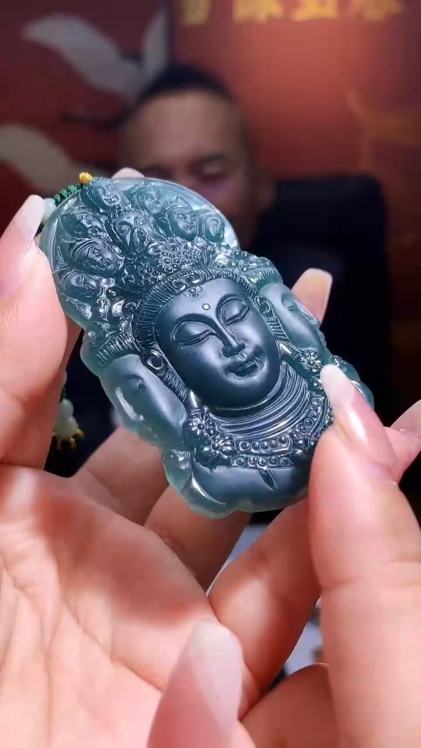 【闪购商品】定制翡翠未镶嵌1072xx-毛货挂件61