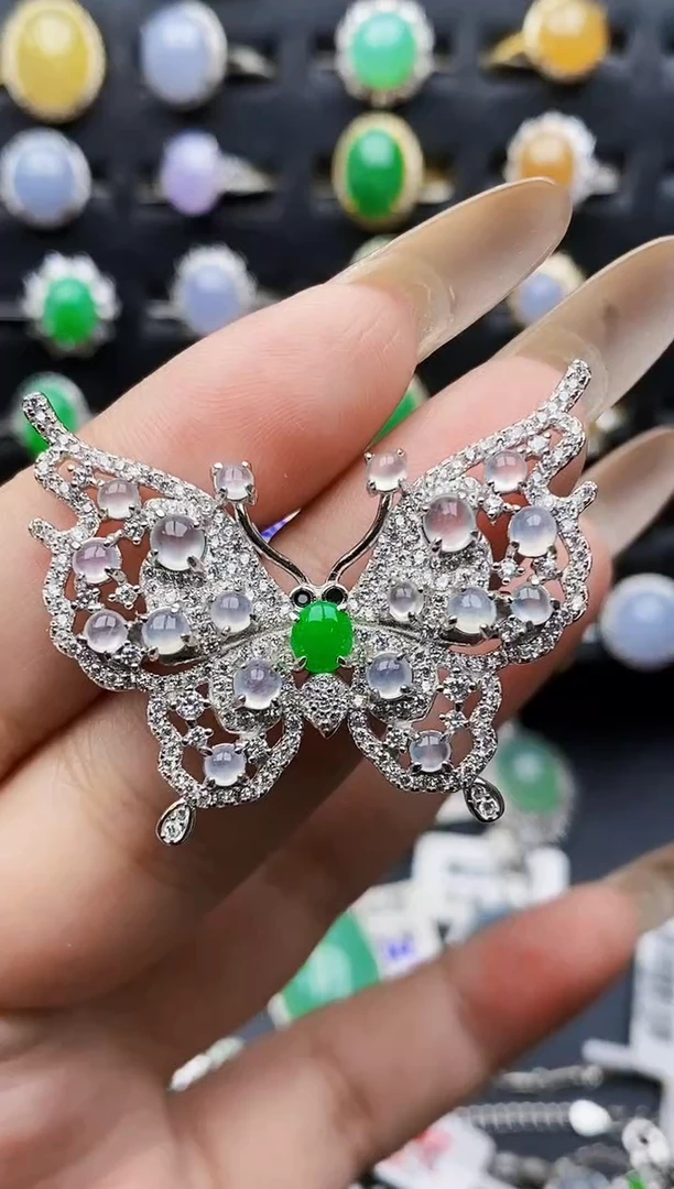 银S925镶嵌戒指翡翠1580