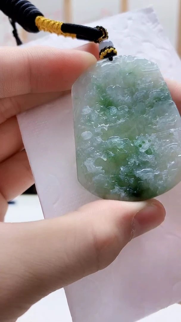 未镶嵌定制翡翠5060bb-毛货挂件80