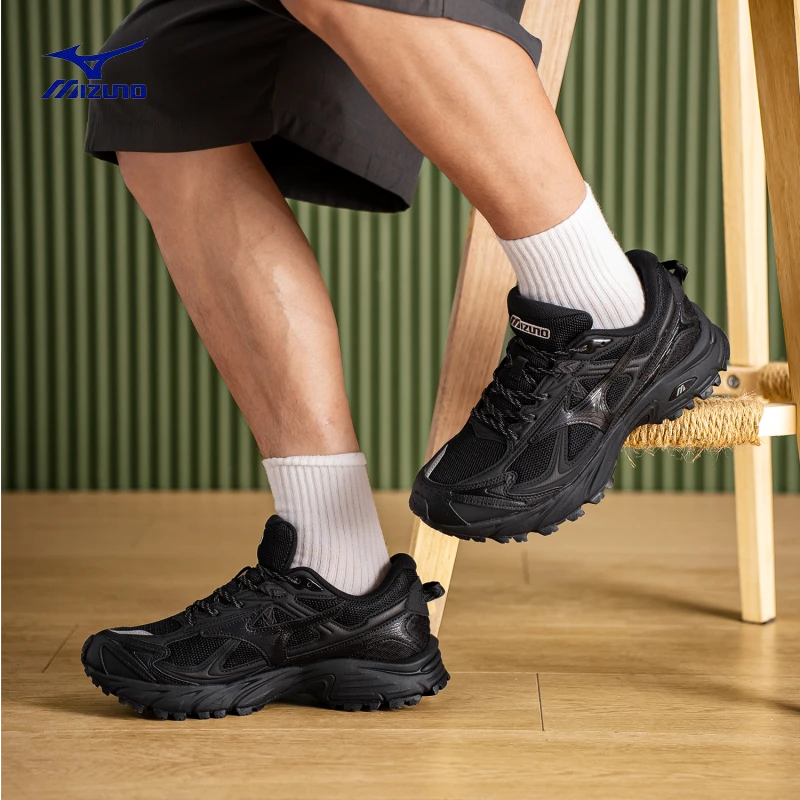 美津浓男鞋流光风FIYI TL V2慢跑鞋黑色跑步鞋透气运动鞋D1GH2519