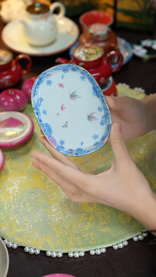 华隐堂景德镇手工手绘壶承