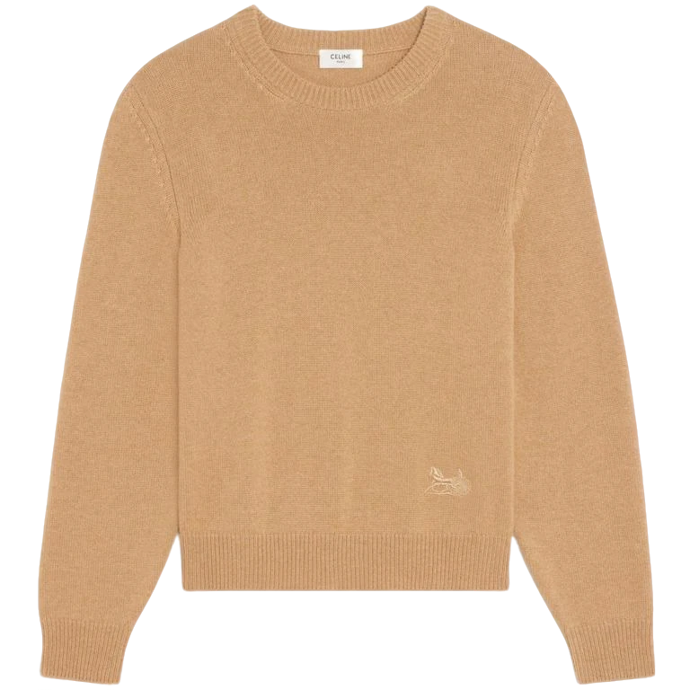 未使用 Celine/思琳 圆领针织长袖 棕色/L